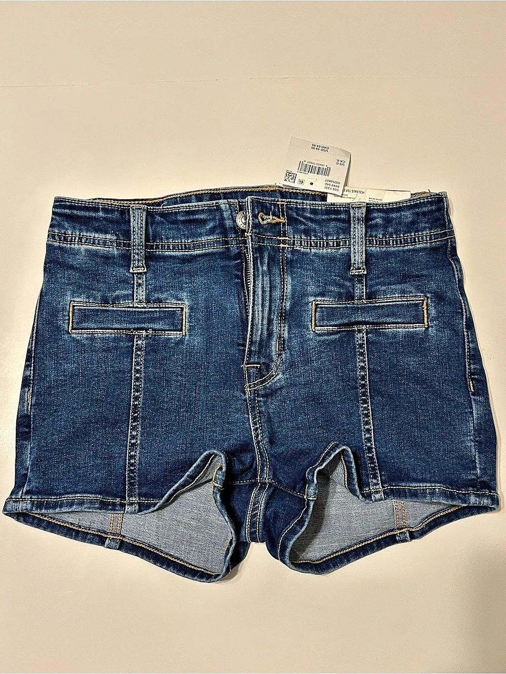 American Eagle Next Level Denim Micro Short Blue Size 0